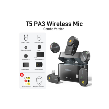 MAONO Wave T5 Wireless Lavalier Microphone