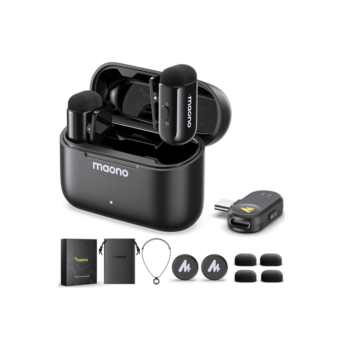 Maono Wave T1 Mini PC2 Wireless Lavalier Microphone
